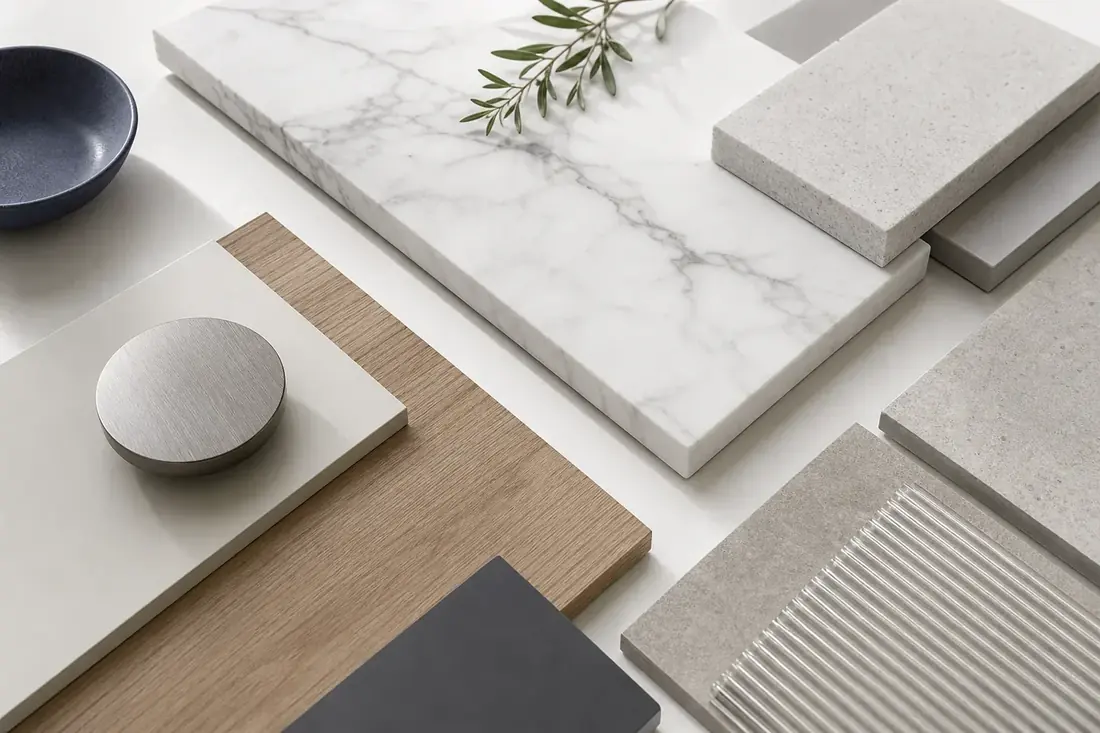 Échantillons de matériaux premium pour cuisine sur mesure